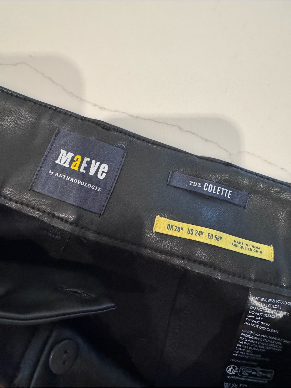 Maeve “The Colette” Faux Leather Cropped Pants